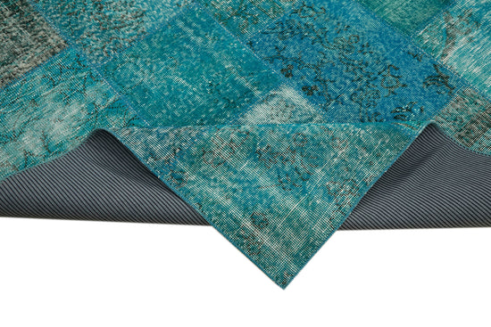 10x13 Turquoise Patchwork Rug - 43310