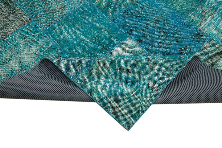 10x13 Turquoise Patchwork Rug - 43310