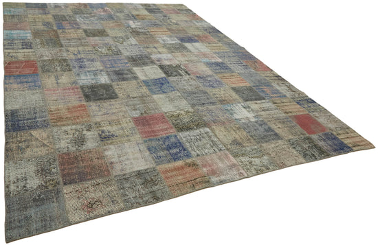 10x13 Grey Patchwork Rug - 43318