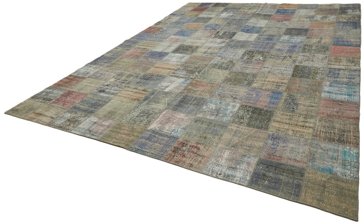 10x13 Grey Patchwork Rug - 43318