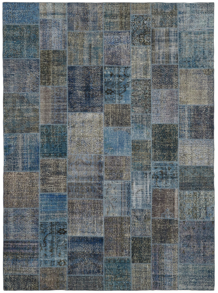 10x13 Blue Patchwork Rug - 43322