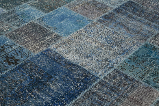 10x13 Blue Patchwork Rug - 43322