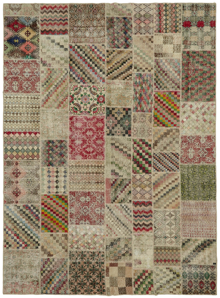 10x13 Beige Patchwork Rug - 43331