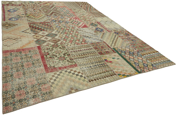 10x13 Beige Patchwork Rug - 43332