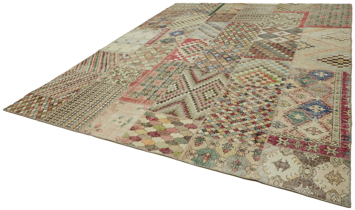 10x13 Beige Patchwork Rug - 43332