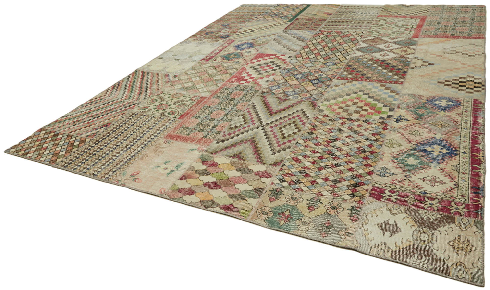 10x13 Beige Patchwork Rug - 43332