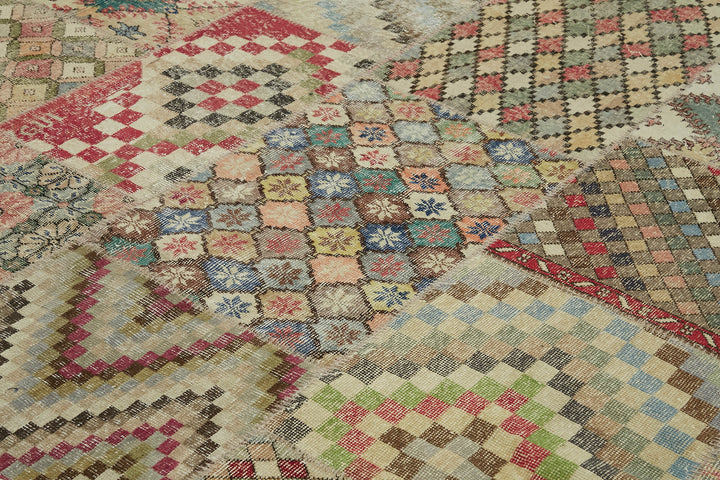 10x13 Beige Patchwork Rug - 43332