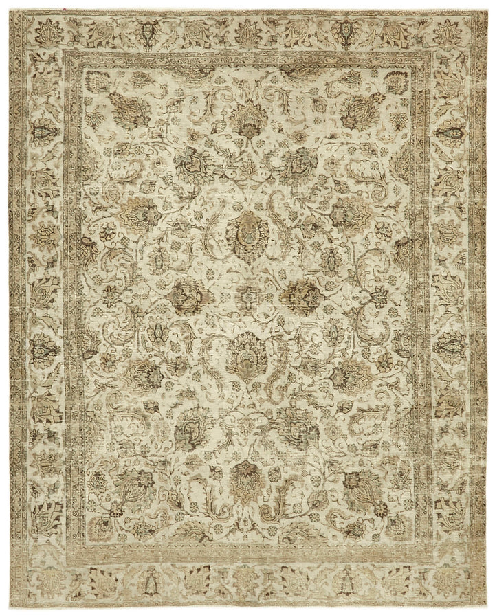 9x12 Beige Vintage Large Area Rug - 43342