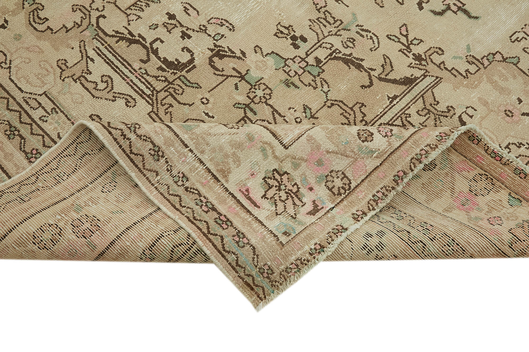 10x13 Beige Vintage Large Area Rug - 43343