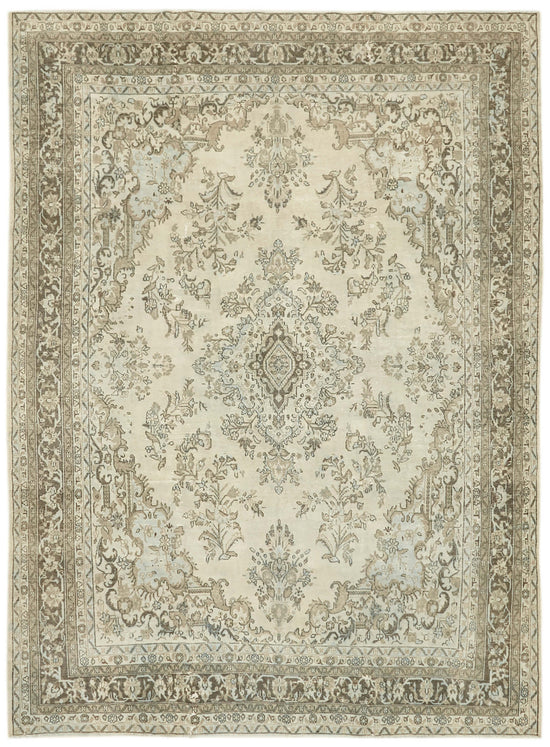 10x13 Beige Vintage Large Area Rug - 43344
