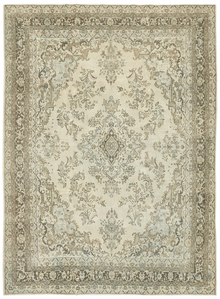 10x13 Beige Vintage Large Area Rug - 43344