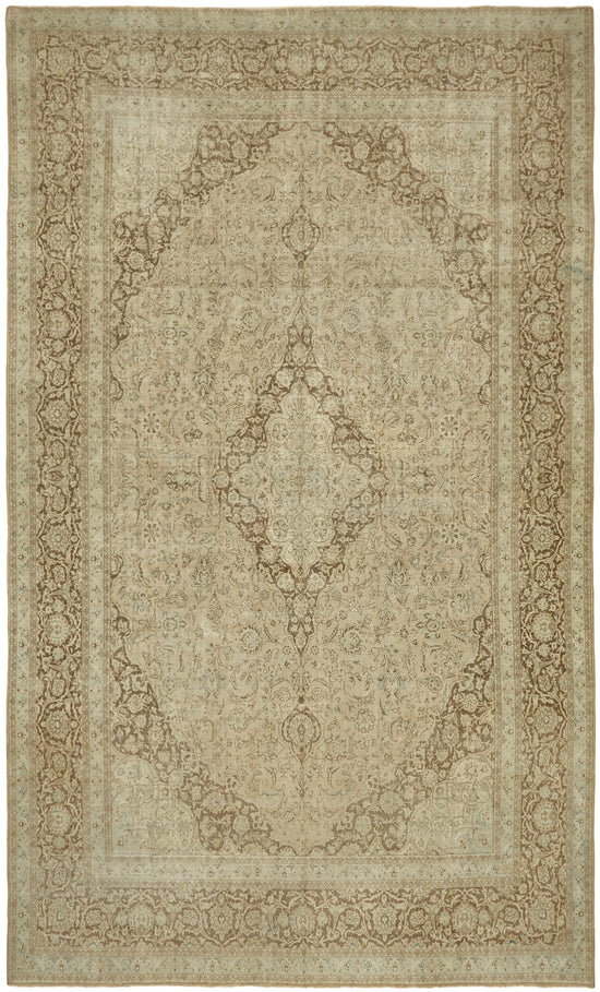 11x18 Beige Vintage Large Area Rug - 43351