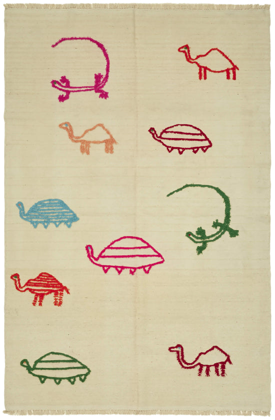 7x11 Beige Contemporary Area Rug - 43372