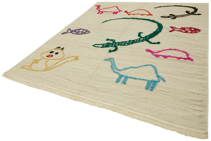 8x10 Beige Contemporary Area Rug - 43373