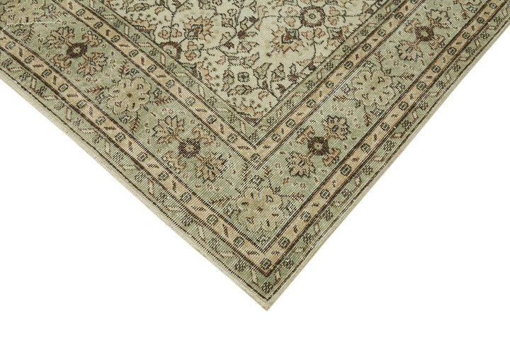 7x11 Beige Turkish Vintage Area Rug - 43427