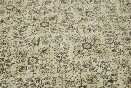7x11 Beige Turkish Vintage Area Rug - 43427