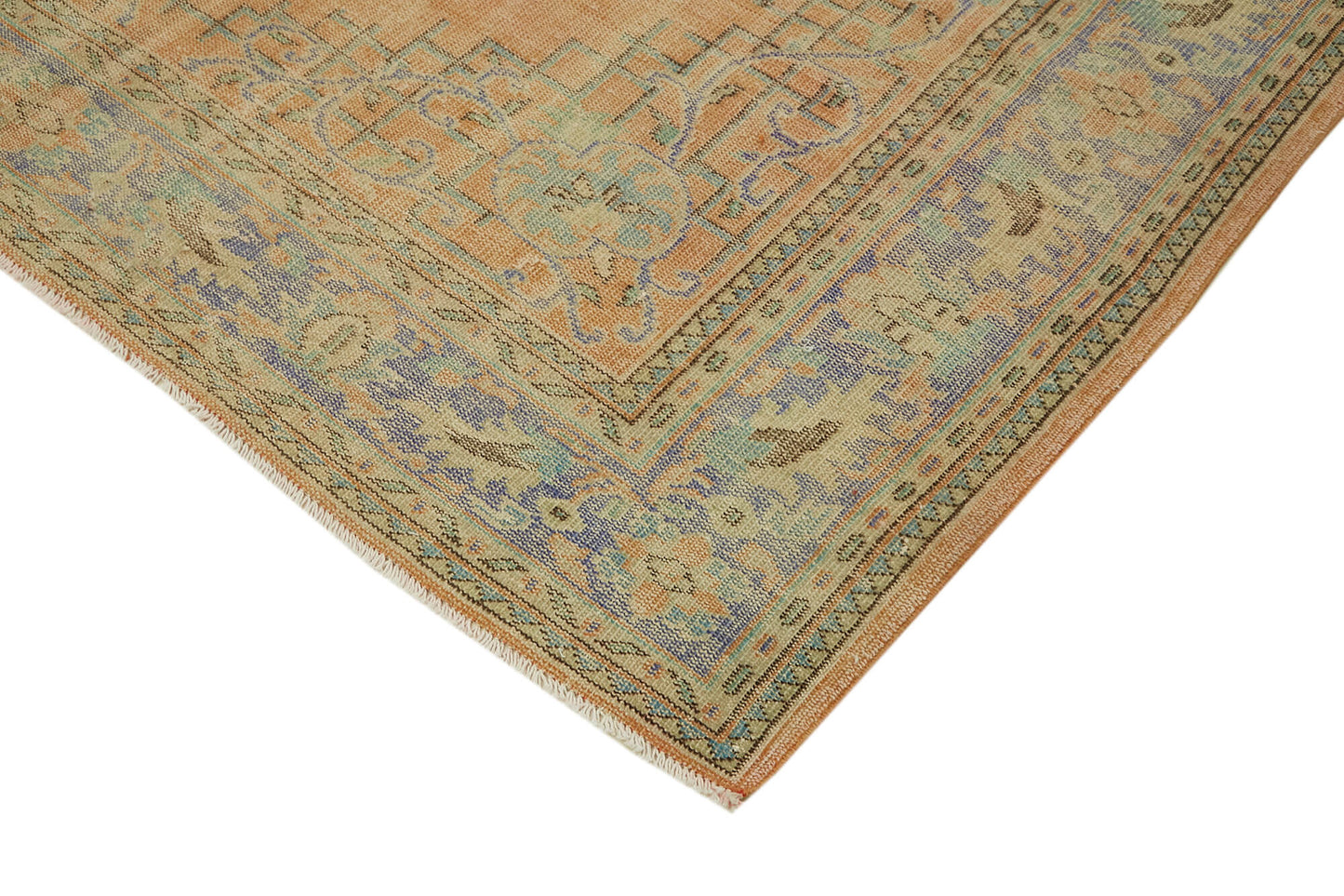 7x11 Beige Turkish Vintage Area Rug - 43450