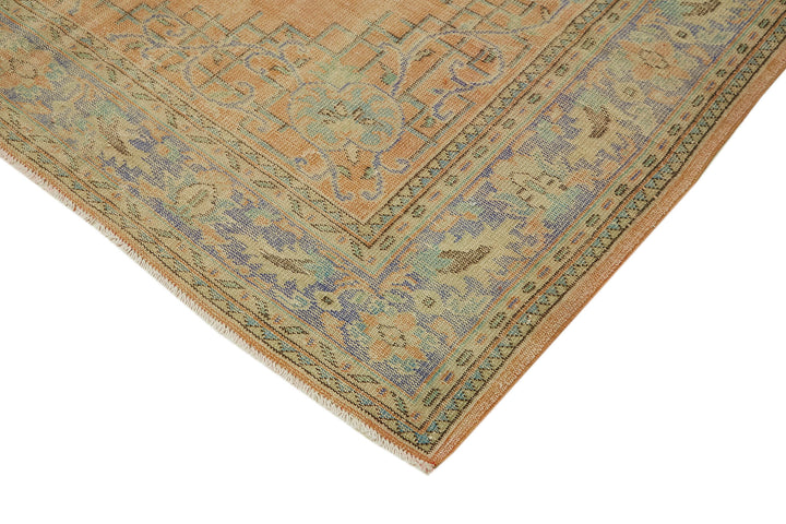 7x11 Beige Turkish Vintage Area Rug - 43450