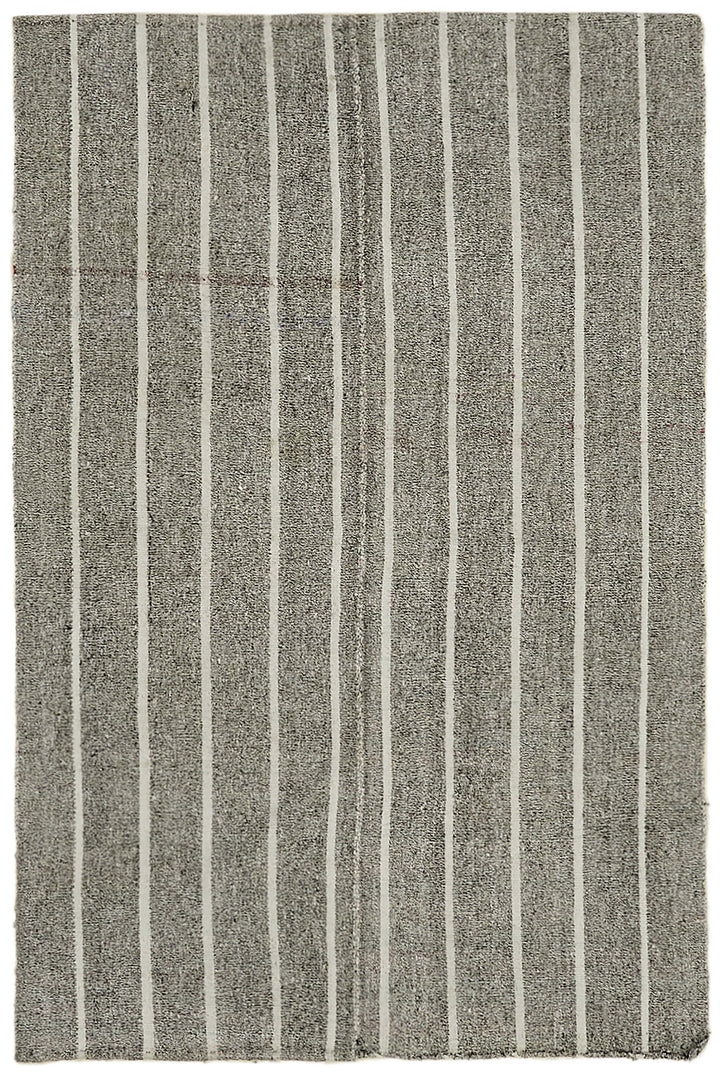 6x8 Grey Anatolian Kilim Rug - 43457