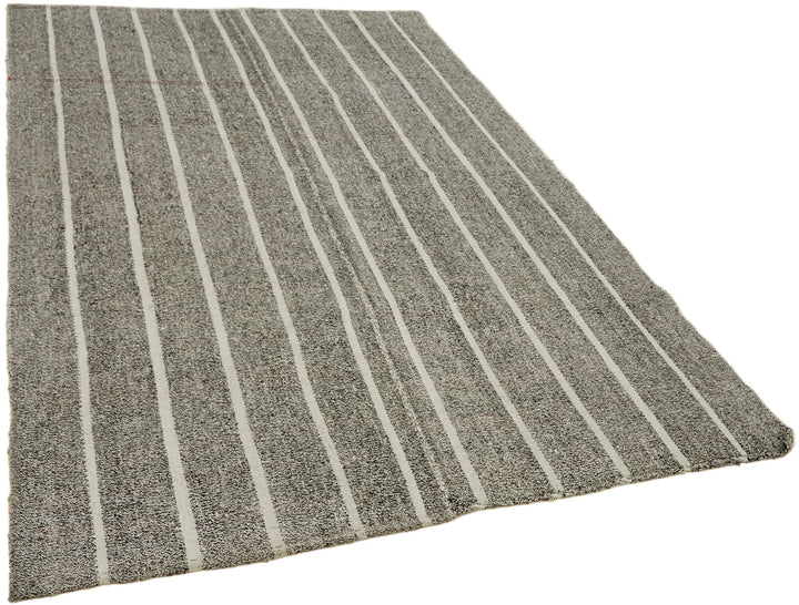 6x8 Grey Anatolian Kilim Rug - 43457