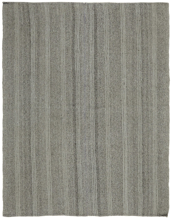 7x9 Grey Anatolian Kilim Rug - 43475