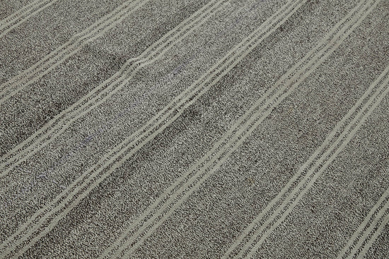 7x9 Grey Anatolian Kilim Rug - 43475