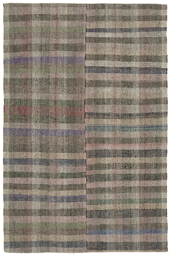 7x10 Multicolor Anatolian Kilim Rug - 43487