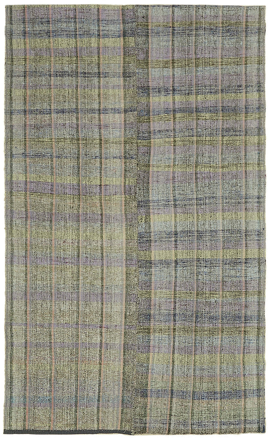 5x9 Grey Anatolian Kilim Rug - 43502