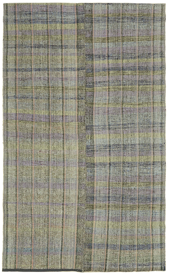 5x9 Grey Anatolian Kilim Rug - 43502