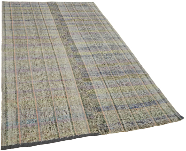 5x9 Grey Anatolian Kilim Rug - 43502