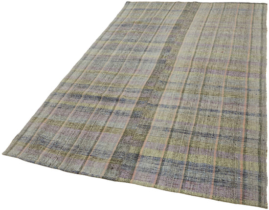 5x9 Grey Anatolian Kilim Rug - 43502