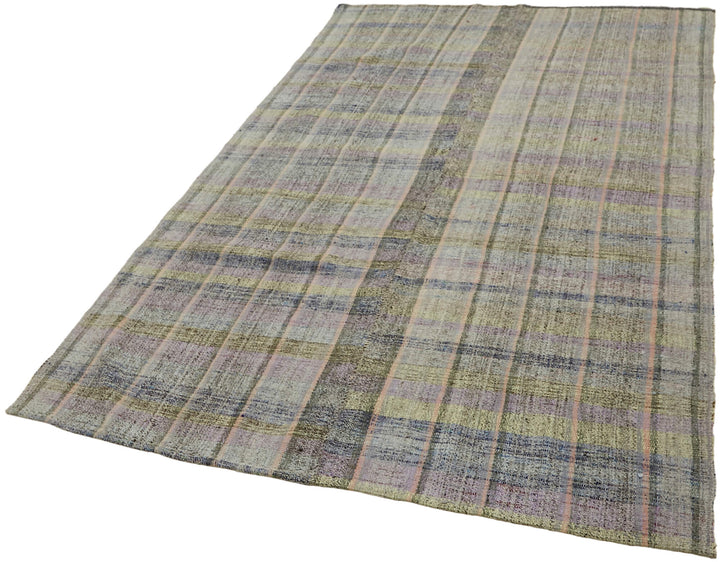 5x9 Grey Anatolian Kilim Rug - 43502