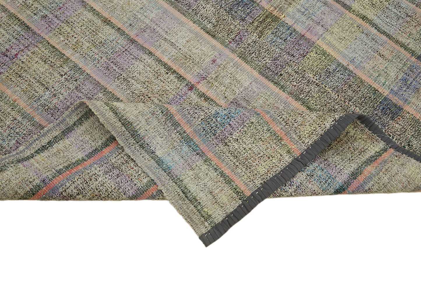 5x9 Grey Anatolian Kilim Rug - 43502