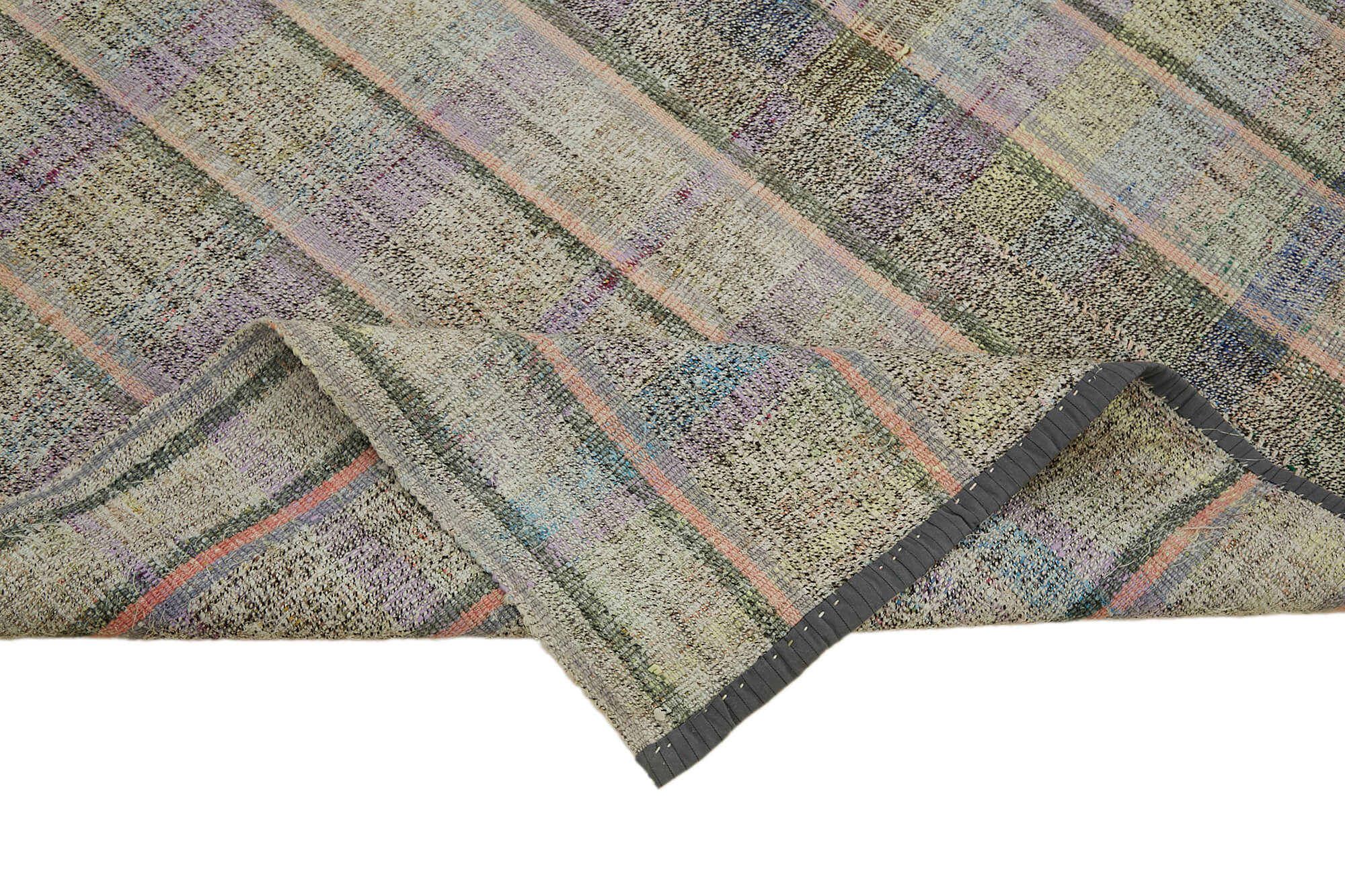 5x9 Grey Anatolian Kilim Rug - 43502