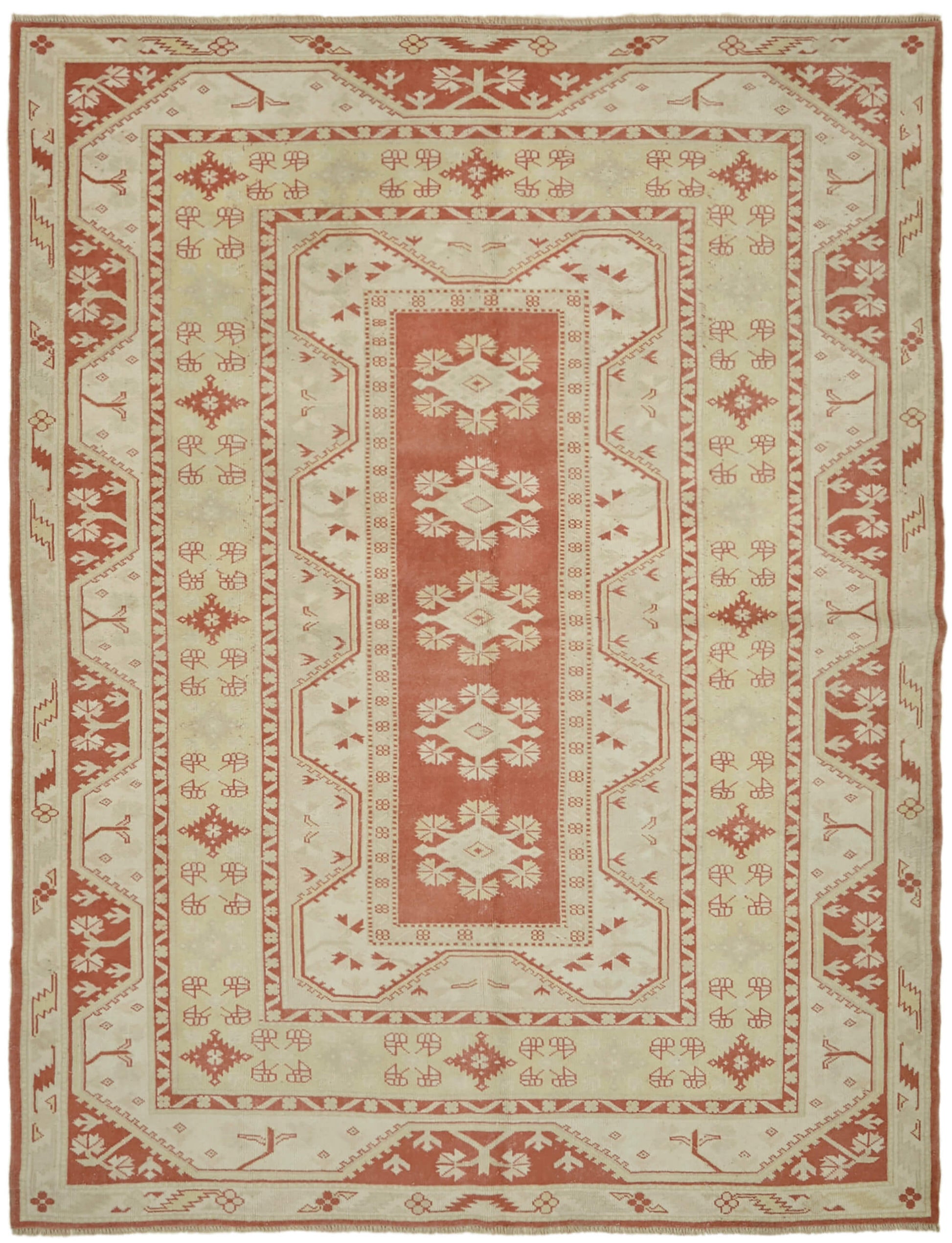 7x9 Beige Anatolian Rug - 43591