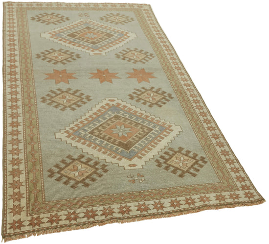 4x7 Blue Anatolian Runner Rug - 43654