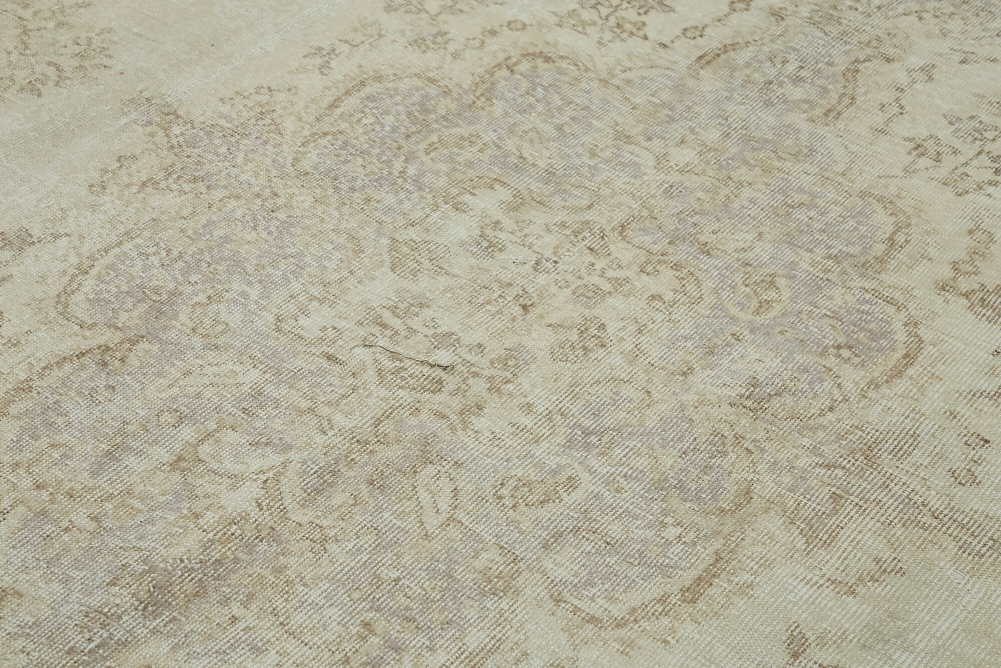 7x10 Beige Turkish Vintage Area Rug - 43878
