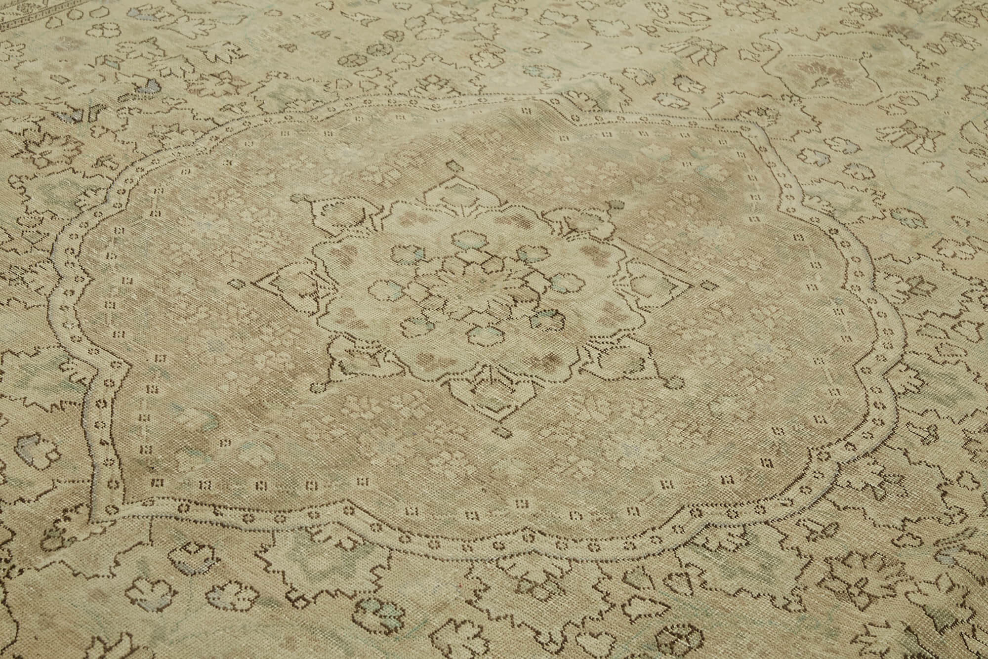 10x13 Beige Vintage Large Area Rug - 43944