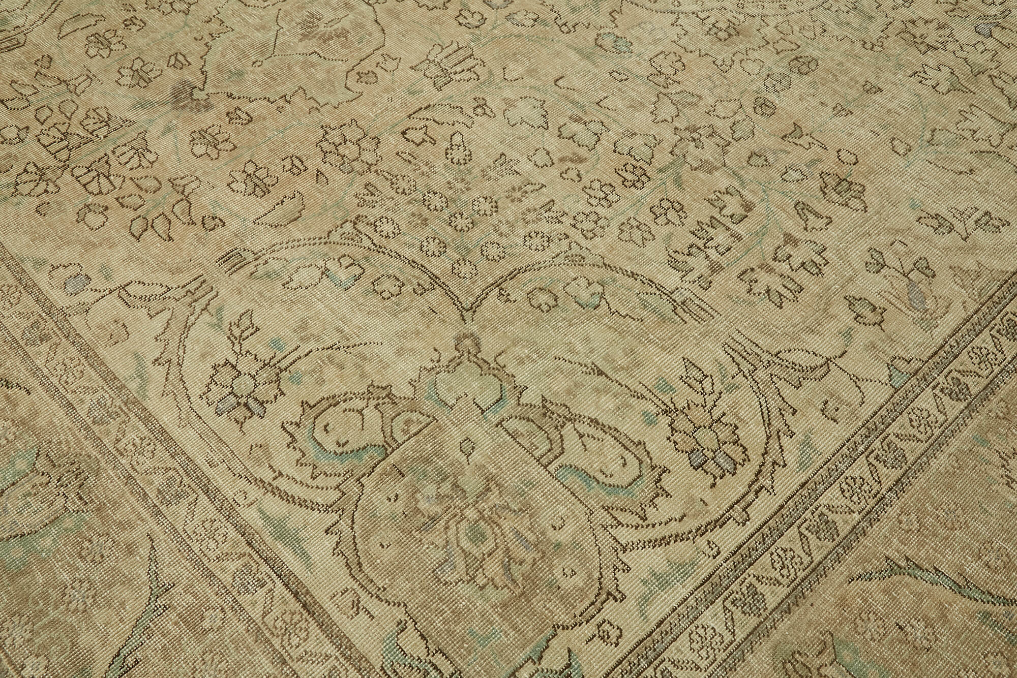 10x13 Beige Vintage Large Area Rug - 43944
