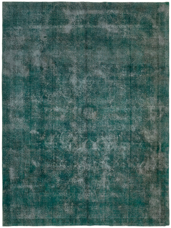 10x13 Turquoise Overdyed Large Area Rug - 43946