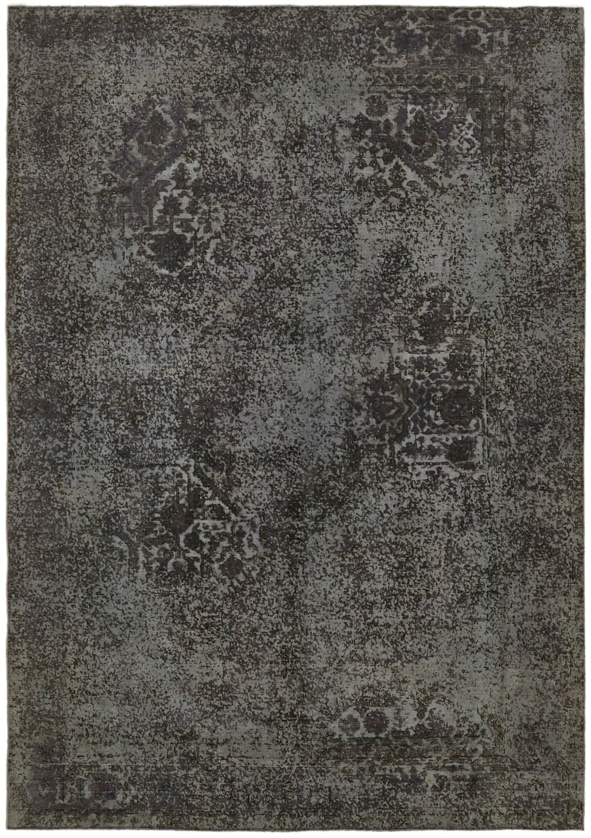 8x11 Grey Overdyed Large Area Rug - 43981