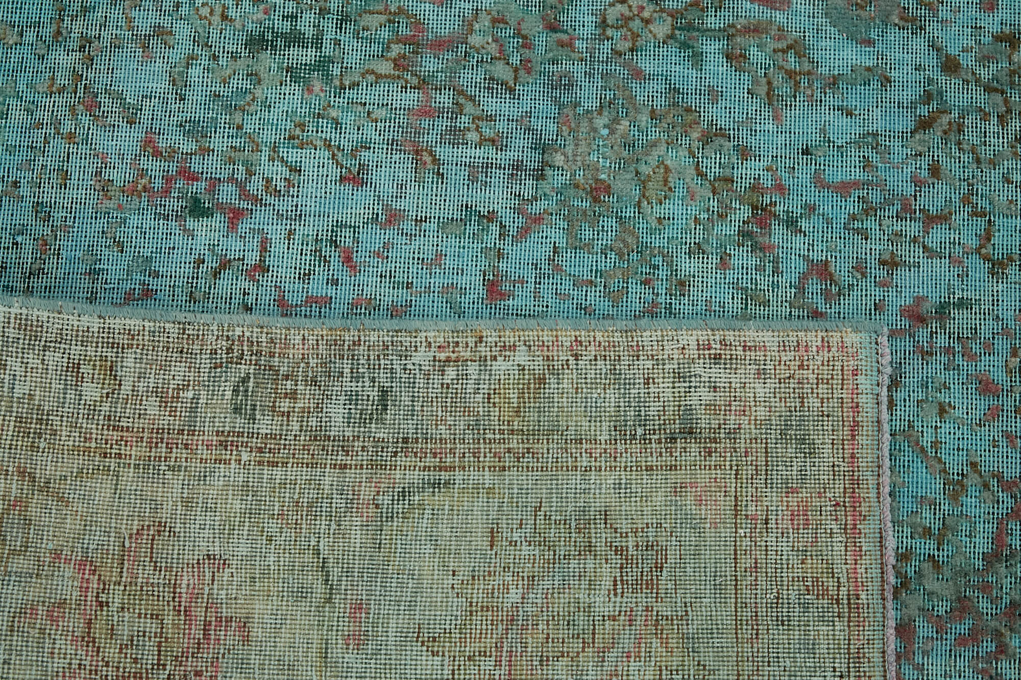 8x12 Turquoise Overdyed Large Area Rug - 43982
