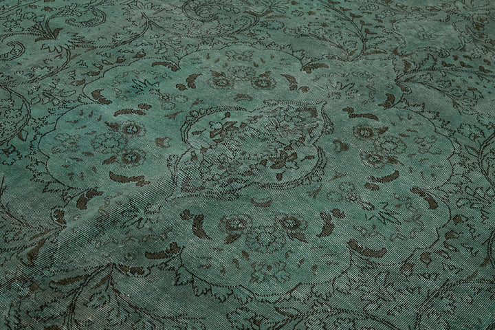 10x13 Turquoise Overdyed Large Area Rug - 43997