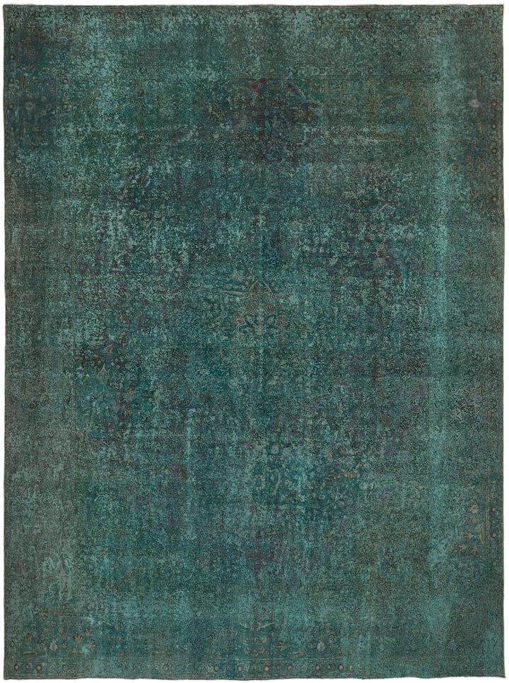 10x13 Turquoise Overdyed Large Area Rug - 44000