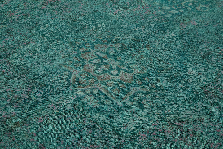 10x13 Turquoise Overdyed Large Area Rug - 44000