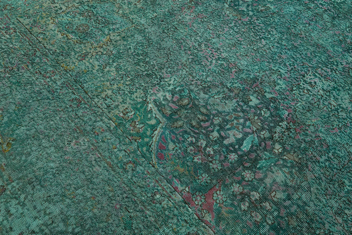 10x13 Turquoise Overdyed Large Area Rug - 44000