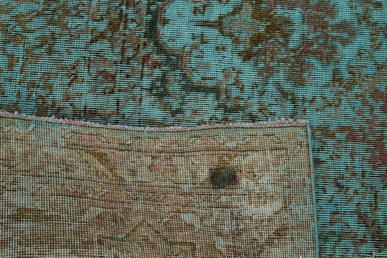 9x12 Turquoise Overdyed Large Area Rug - 44002