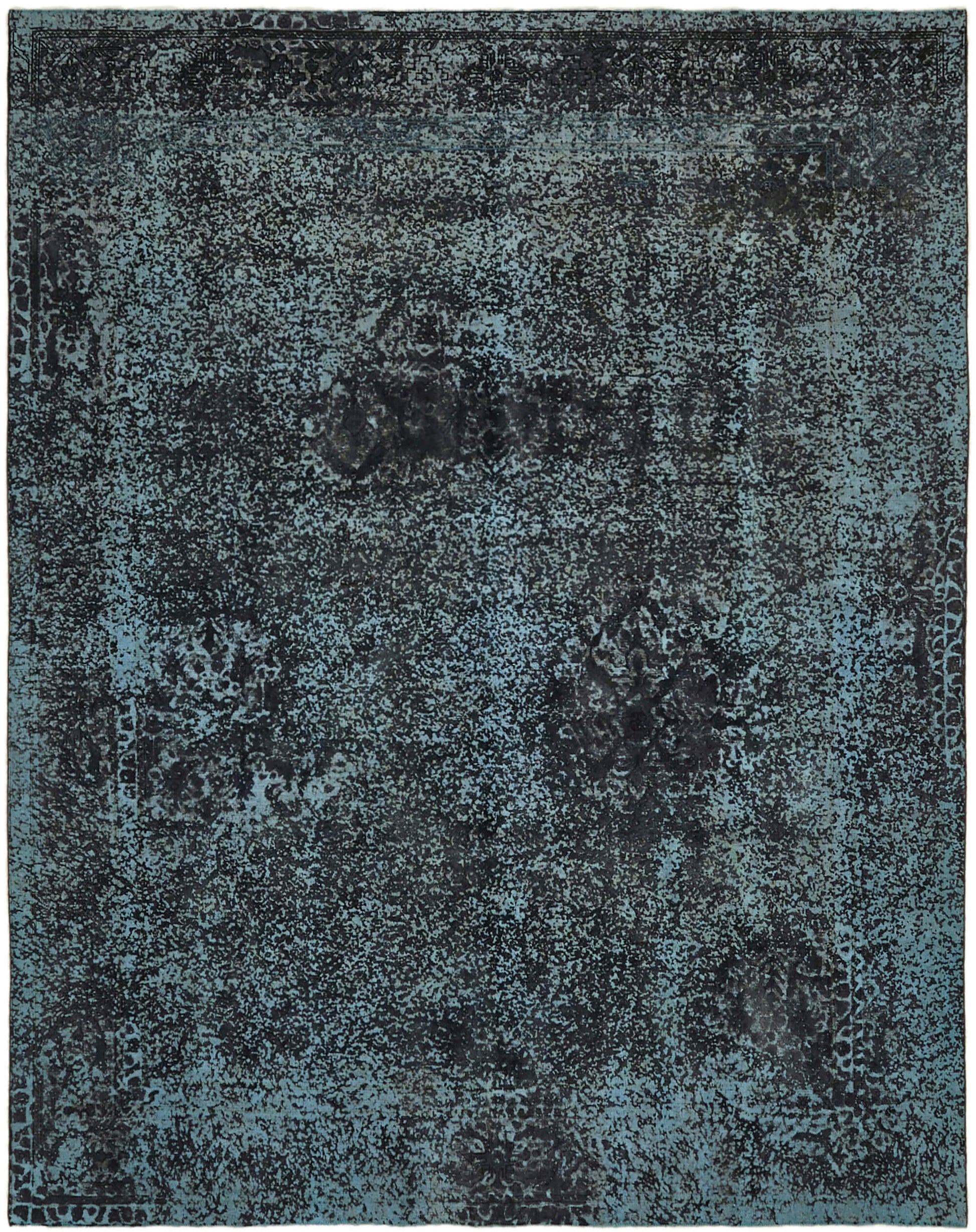 10x12 Black Overdyed Large Area Rug - 44004