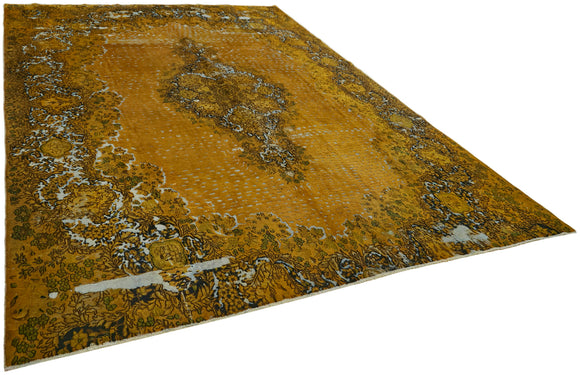 10x13 Yellow Overdyed Large Area Rug - 44011