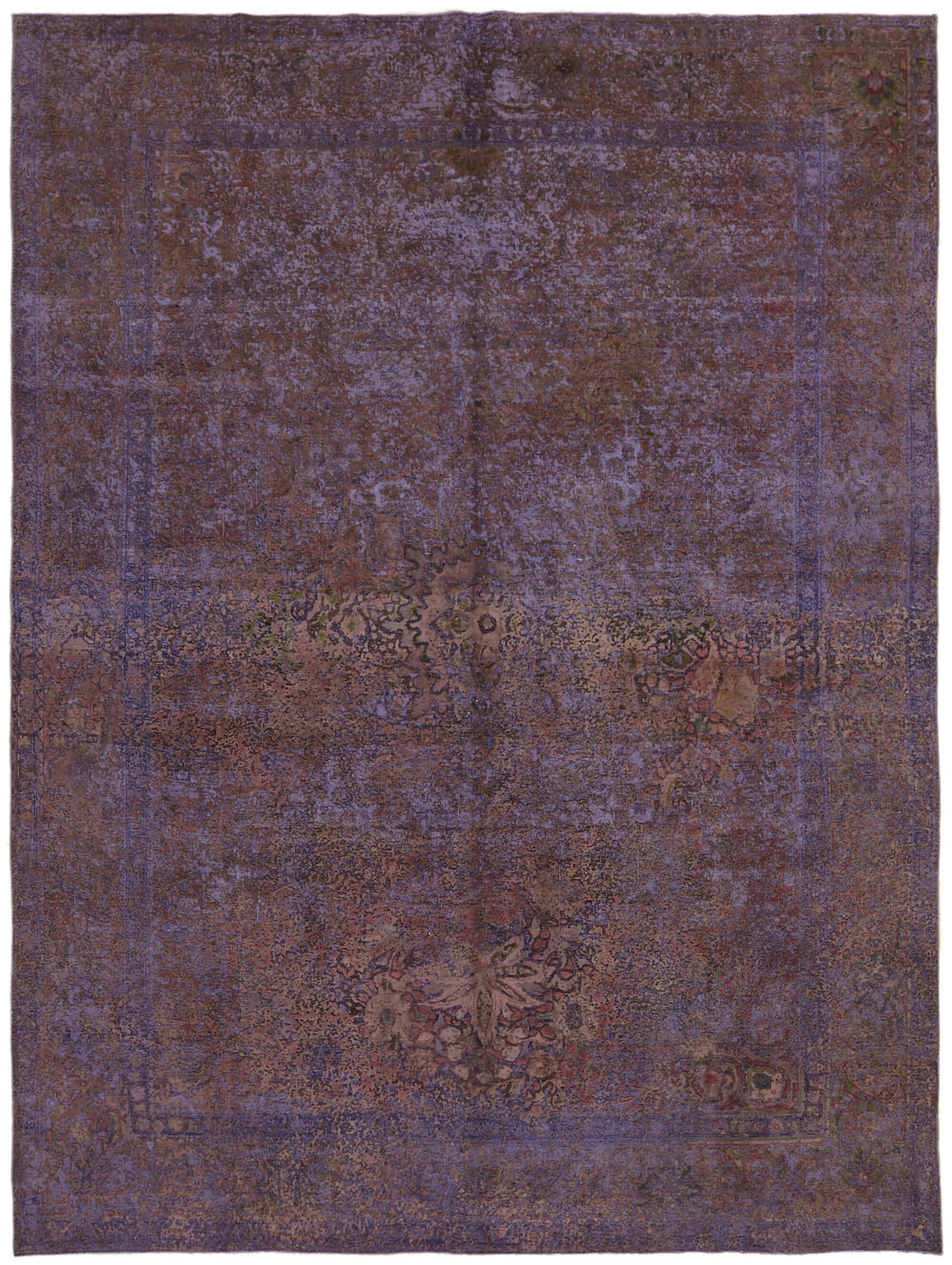 10x13 Purple Overdyed Large Area Rug - 44017